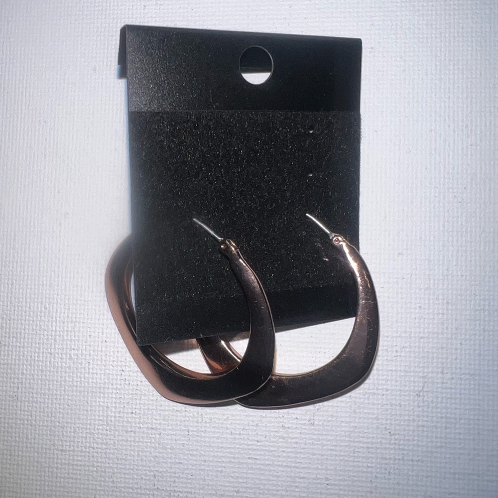 Rose Gold‎ Hoop Earrings Geometric Square Statement Fashion Jewelry
